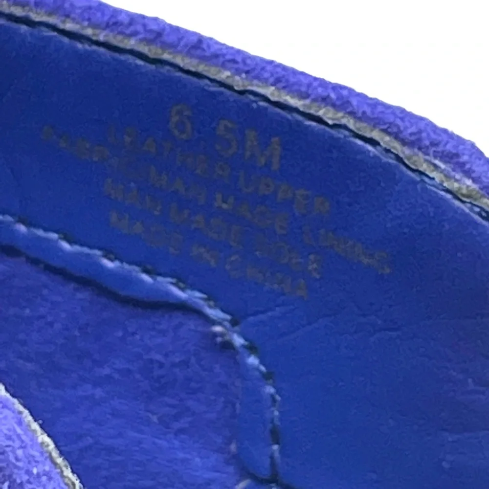 new Gianni Bini ♥︎ Suede Ankle Wrap Platform Slingback Stilettos Heels ♥︎ Cobalt - Picture 13 of 16